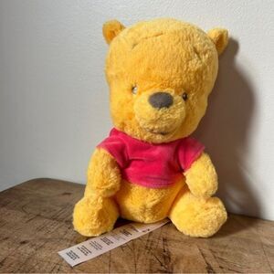 Disney Parks Babies 10" Baby Winnie the Pooh Bear Embroidered Plush Teddy Toy